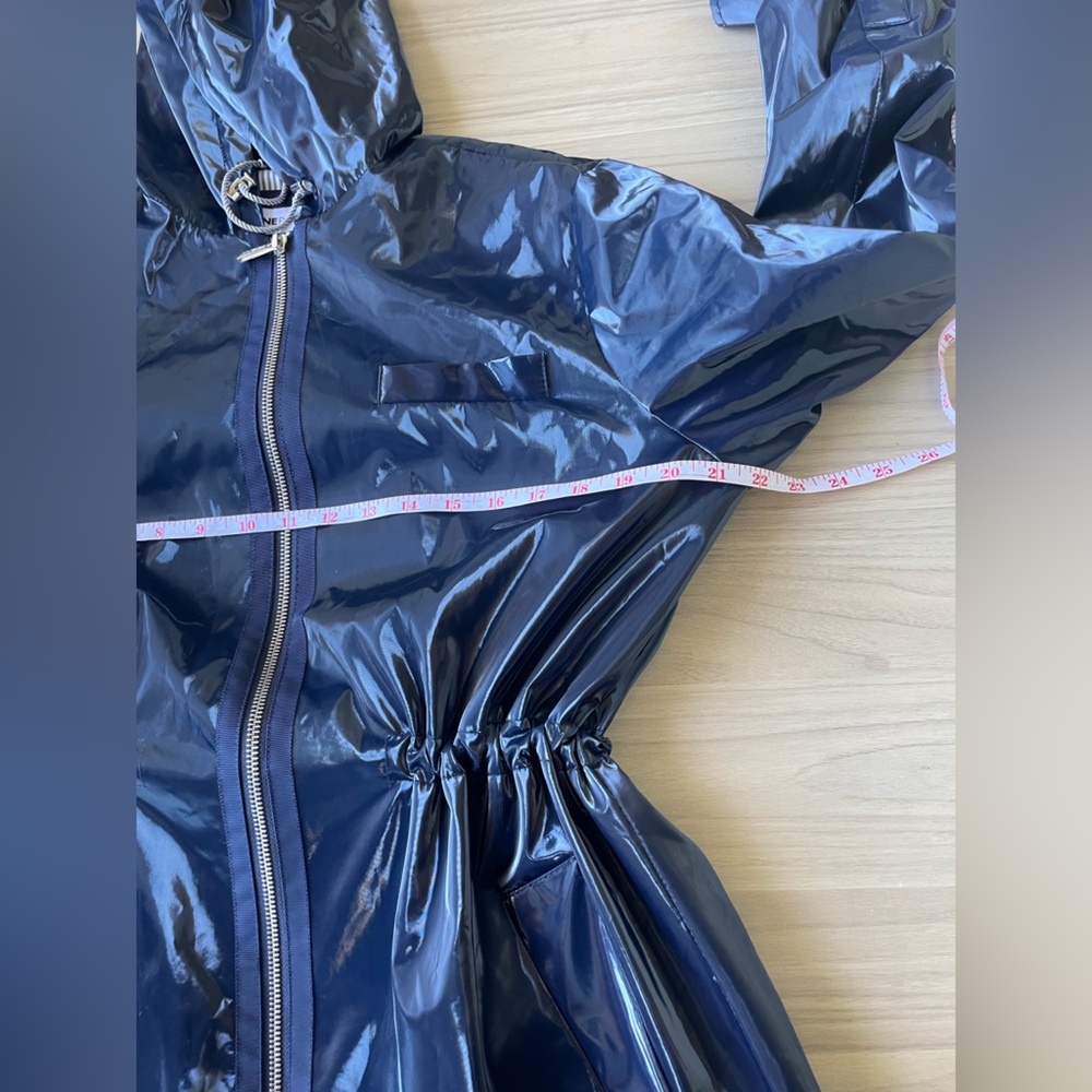 Jane Post Shiny Navy Hooded Utility Jacket - Picture 7 of 16